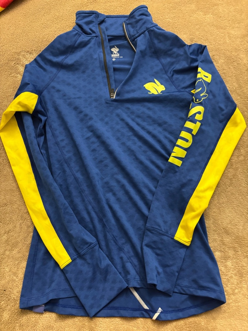 Rabbit Boston Marathon Women's Quarter Zip Performance Top